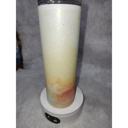 20 oz Stainless Steel Glitter Tumbler Salty As a Beach HAS FLAW