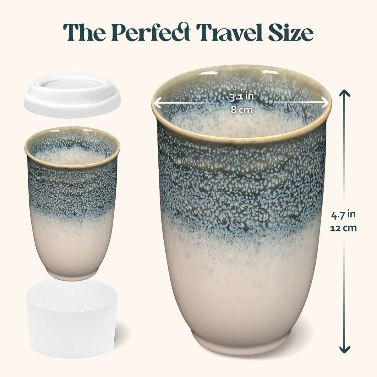 Glacier Ceramic Travel Cup 12oz nc5