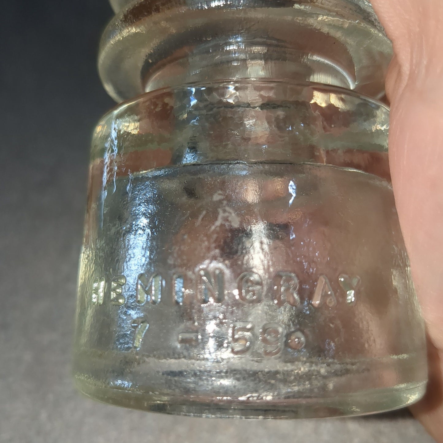 Vintage Clear Glass Hemingray Insulator 7-59 HSTS