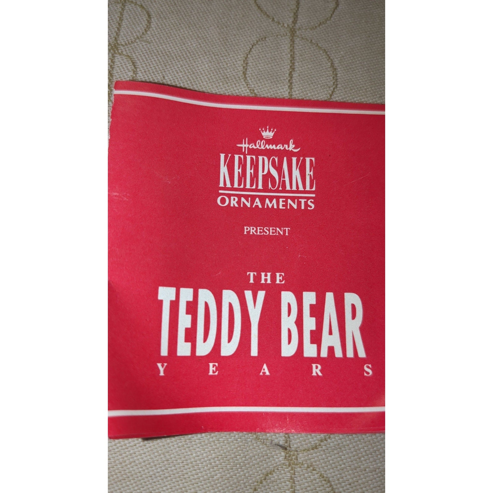 Vintage Hallmark Keepsake Ornament Baby's First Christmas 1990 Bear Handcrafted