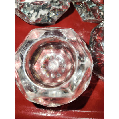 vintage pressed glass salt cellars set of 6