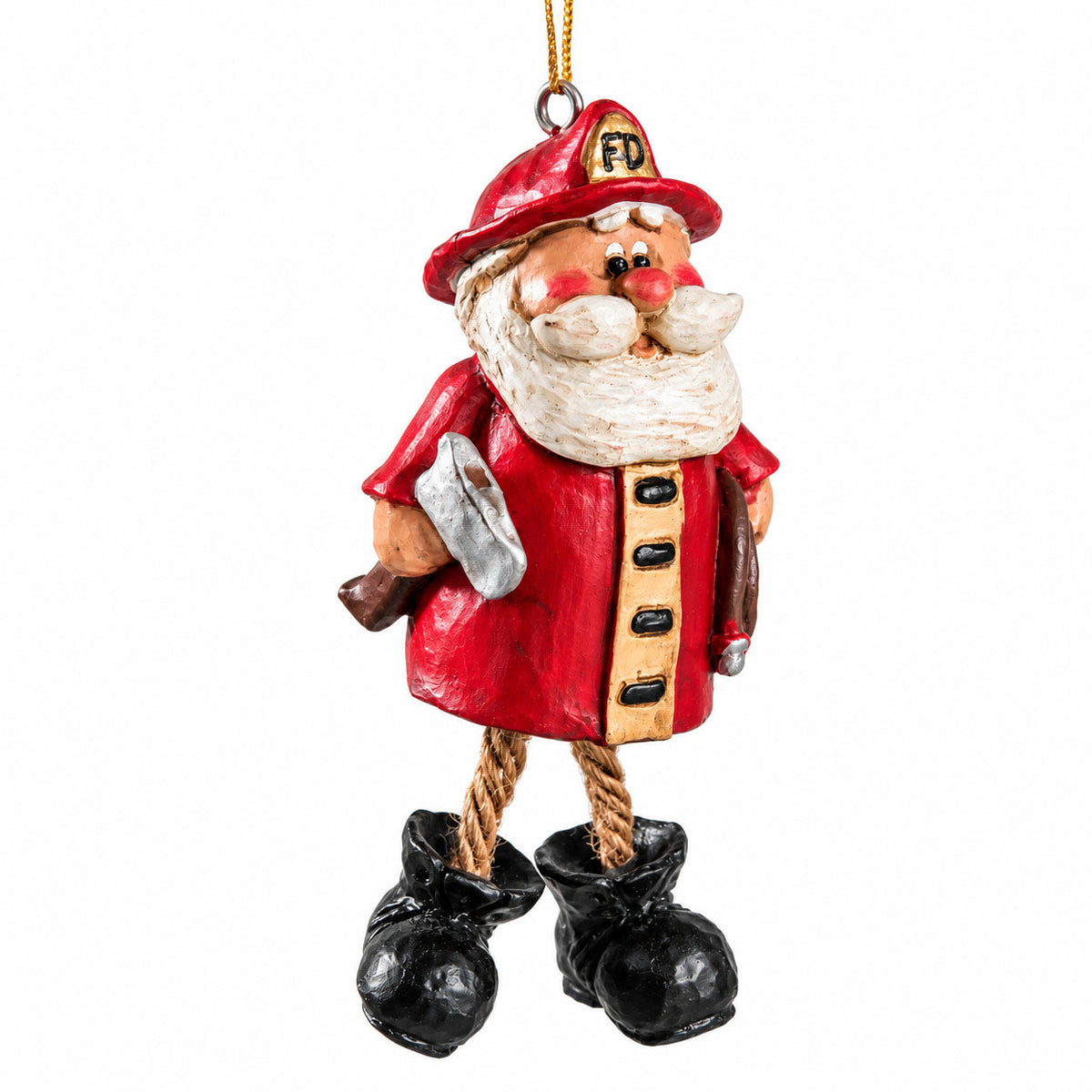 Fireman Santa Ornament | Bert Anderson Collection
