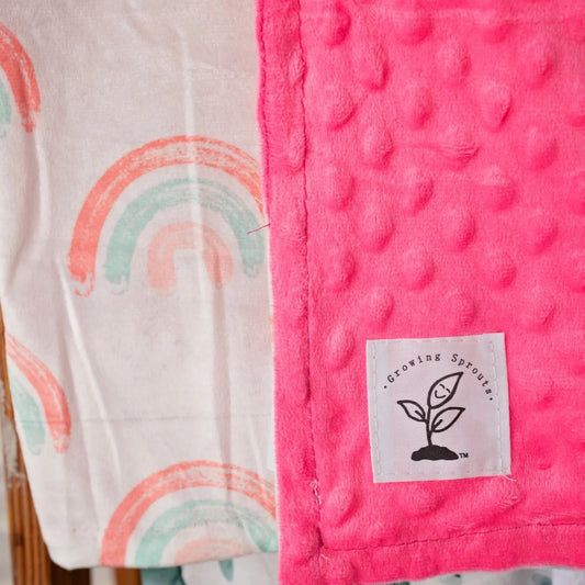 Baby Blanket | Minky Dot Collection | Growing Sprouts