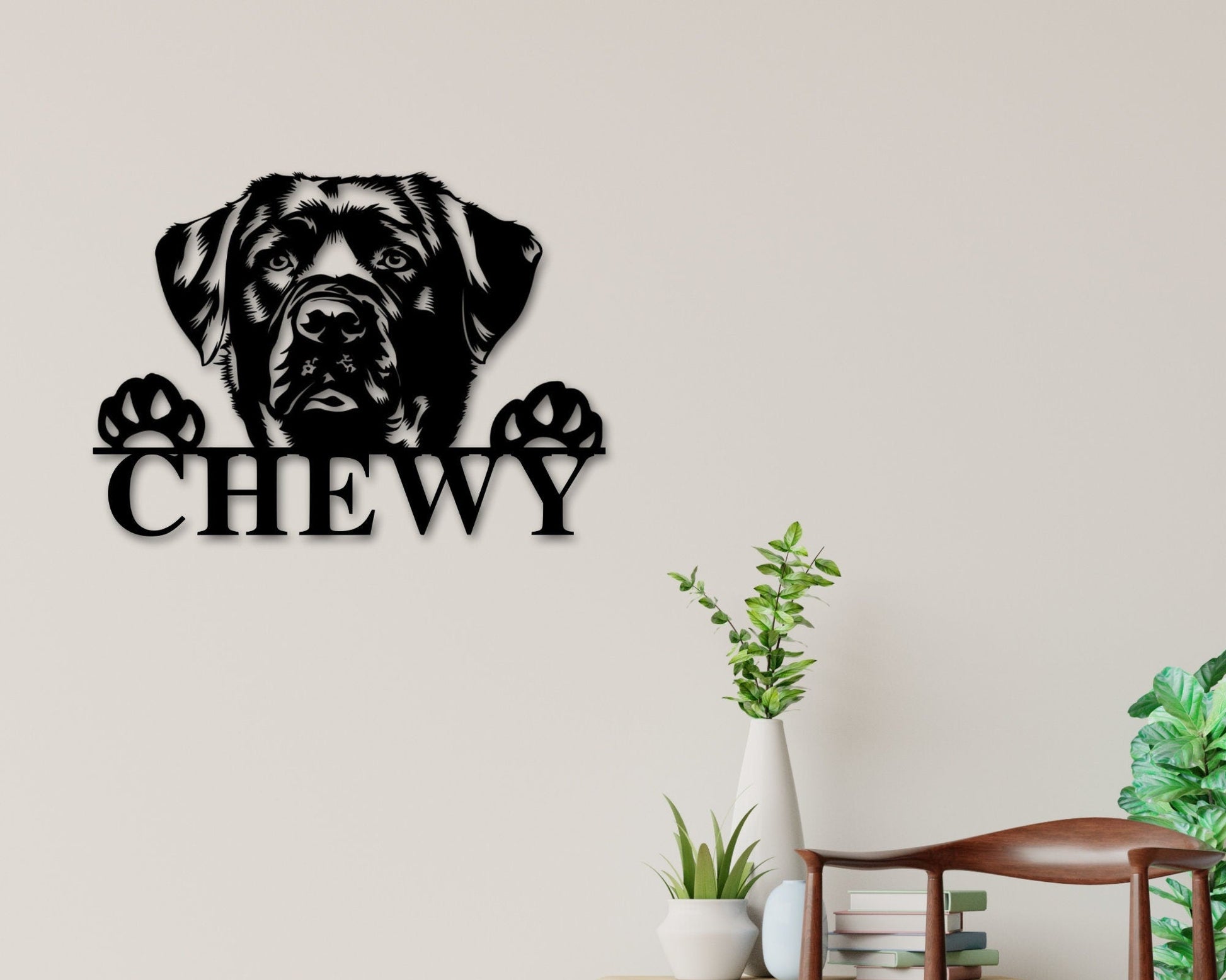 Black Labrador Dog Breed Custom Metal Sign