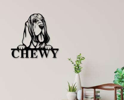 Bloodhound Dog Breed Custom Metal Sign