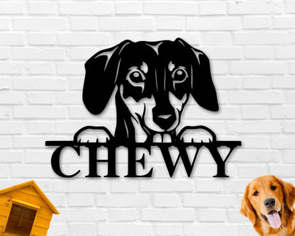 Dachshund Dog Breed Custom Metal Sign