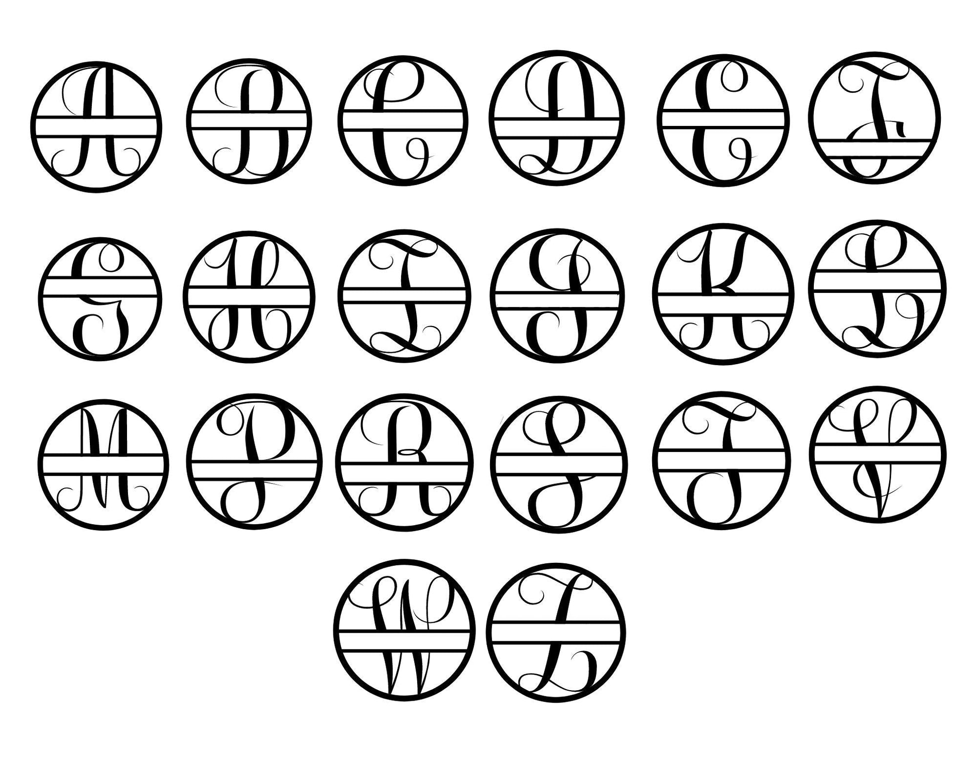 Circle Family Monogram Yard Sign
