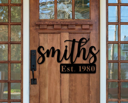 Family Name Est. Custom Metal Sign