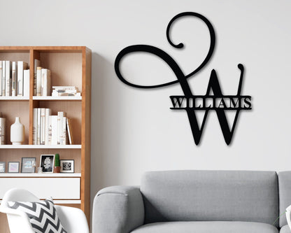Last Name Custom Metal Sign