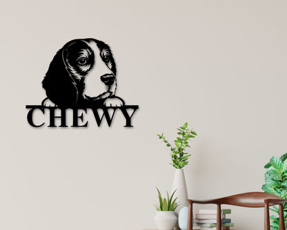 Beagle Dog Breed Custom Metal Sign