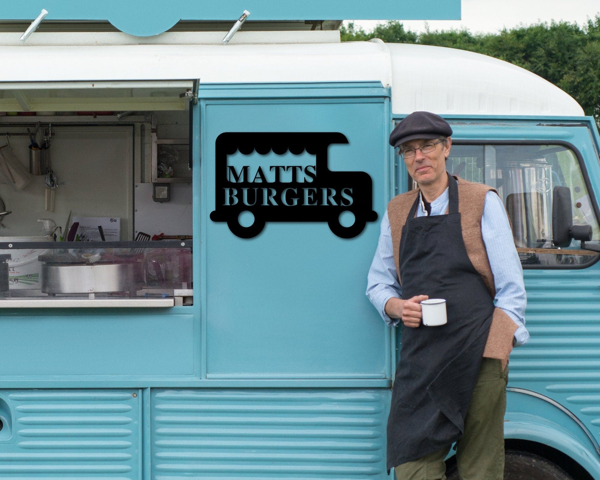 Food Truck Custom Metal Sign