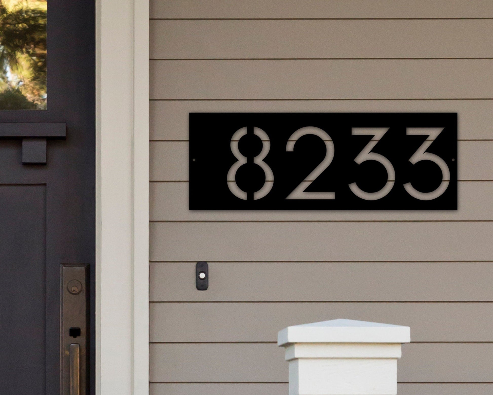 Apartment Number Metal Sign