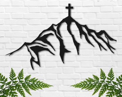 Cross Art Metal Sign