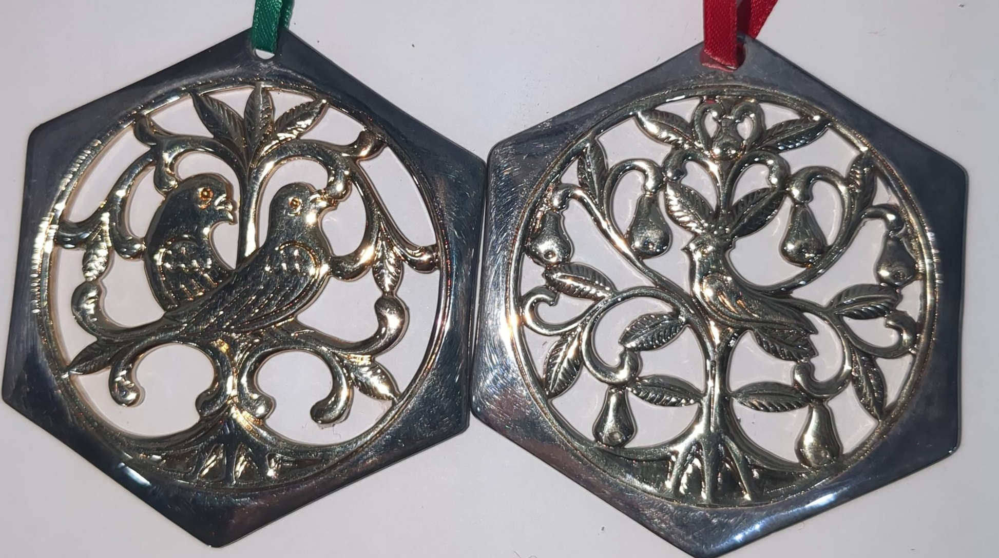 Reed & Barton The 12 Days of Christmas Ornament Collection Partridge in a Pear Tree and Two Turtle Doves