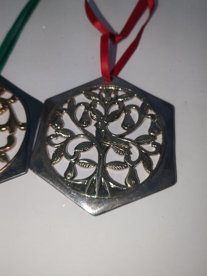 Reed & Barton The 12 Days of Christmas Ornament Collection Partridge in a Pear Tree and Two Turtle Doves