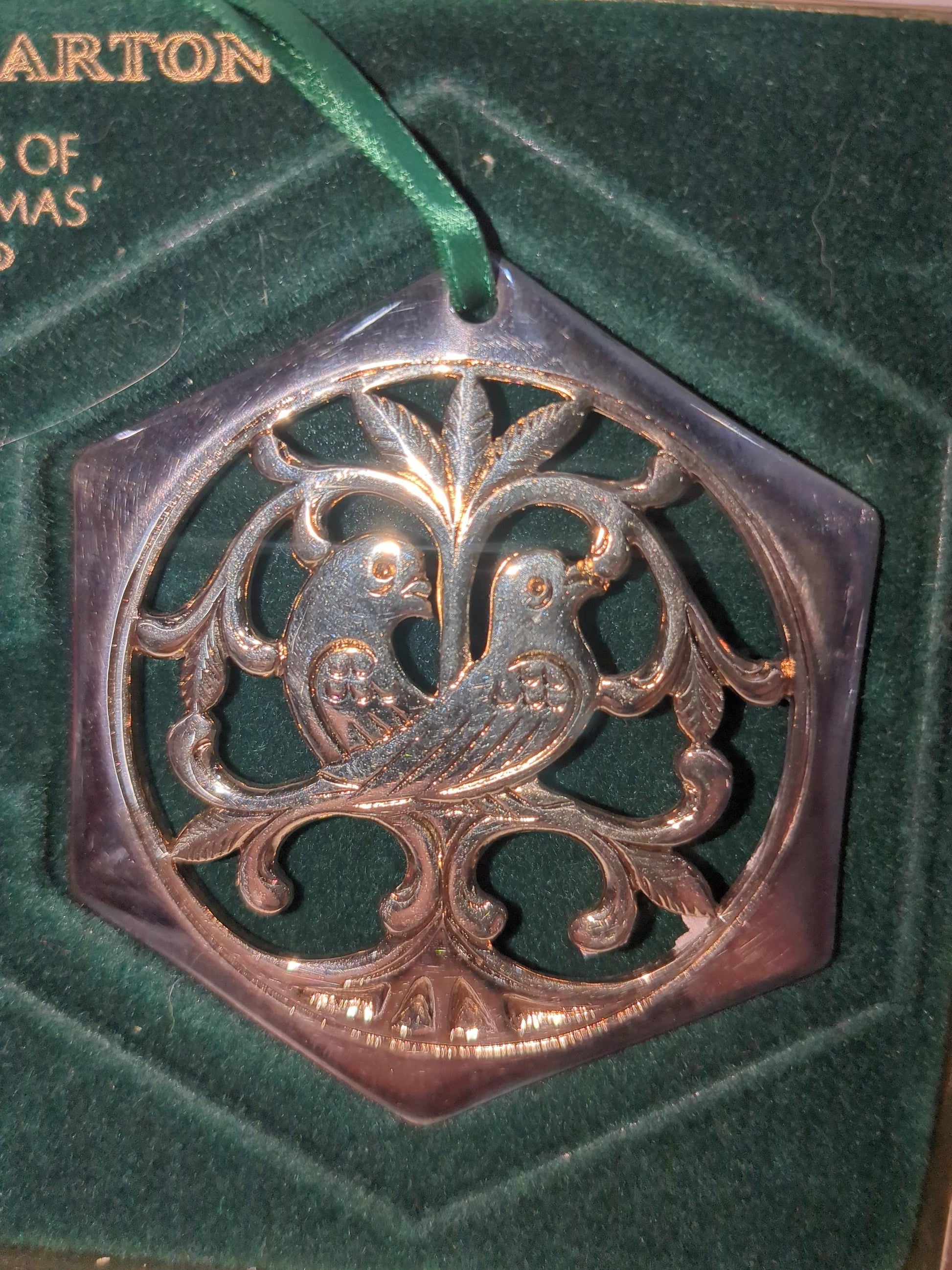 Reed & Barton The 12 Days of Christmas Ornament Collection Partridge in a Pear Tree and Two Turtle Doves