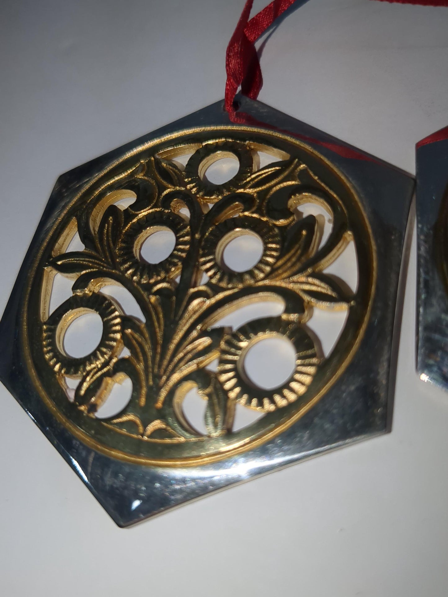 Reed & Barton The 12 Days of Christmas Ornament Collection Five Golden Rings and Six Geese A-laying