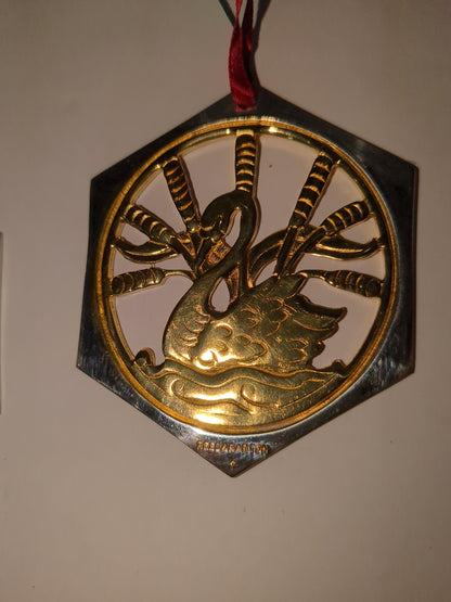 Reed & Barton The 12 Days of Christmas Ornament Collection. Seven Swans a Swimming Eight Maids a Milking