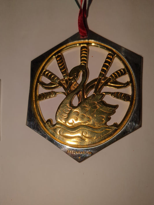 Reed & Barton The 12 Days of Christmas Ornament Collection. Seven Swans a Swimming Eight Maids a Milking