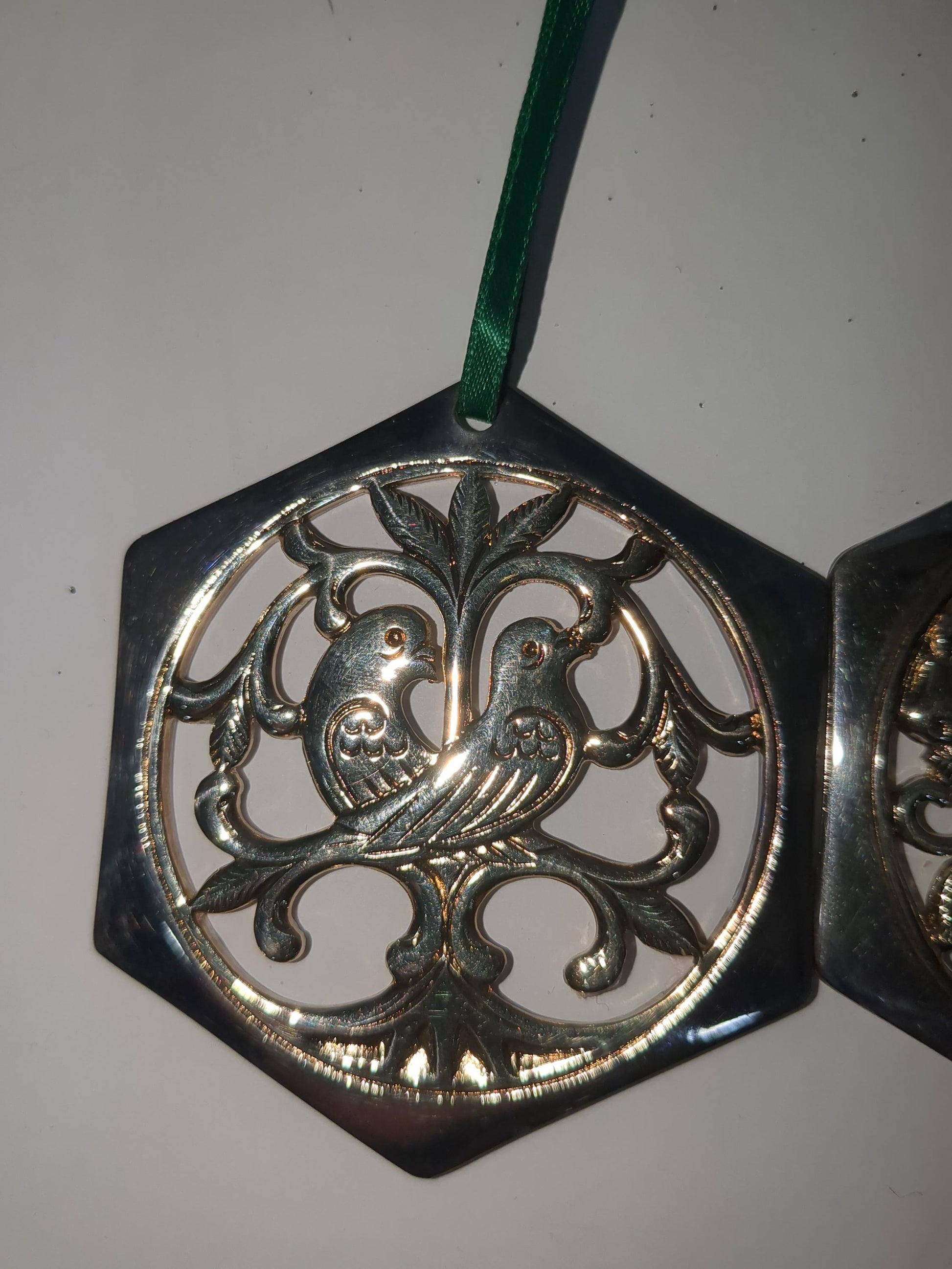Reed & Barton The 12 Days of Christmas Ornament Collection Partridge in a Pear Tree and Two Turtle Doves
