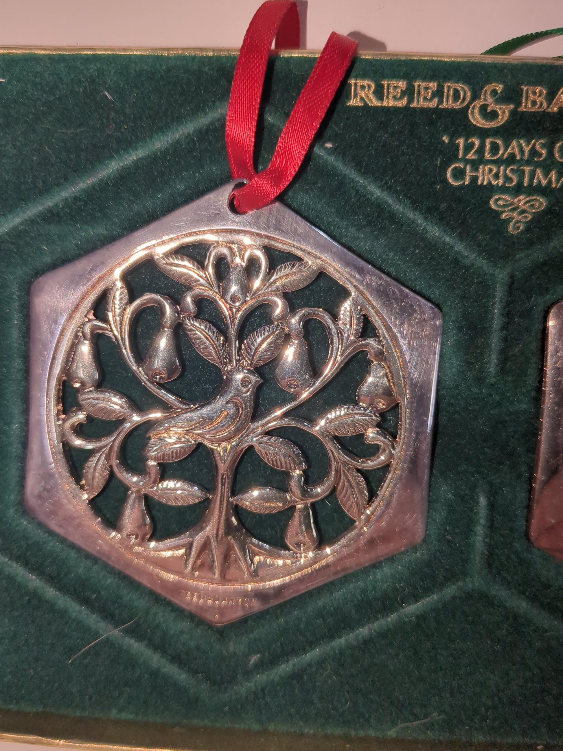 Reed & Barton The 12 Days of Christmas Ornament Collection Partridge in a Pear Tree and Two Turtle Doves