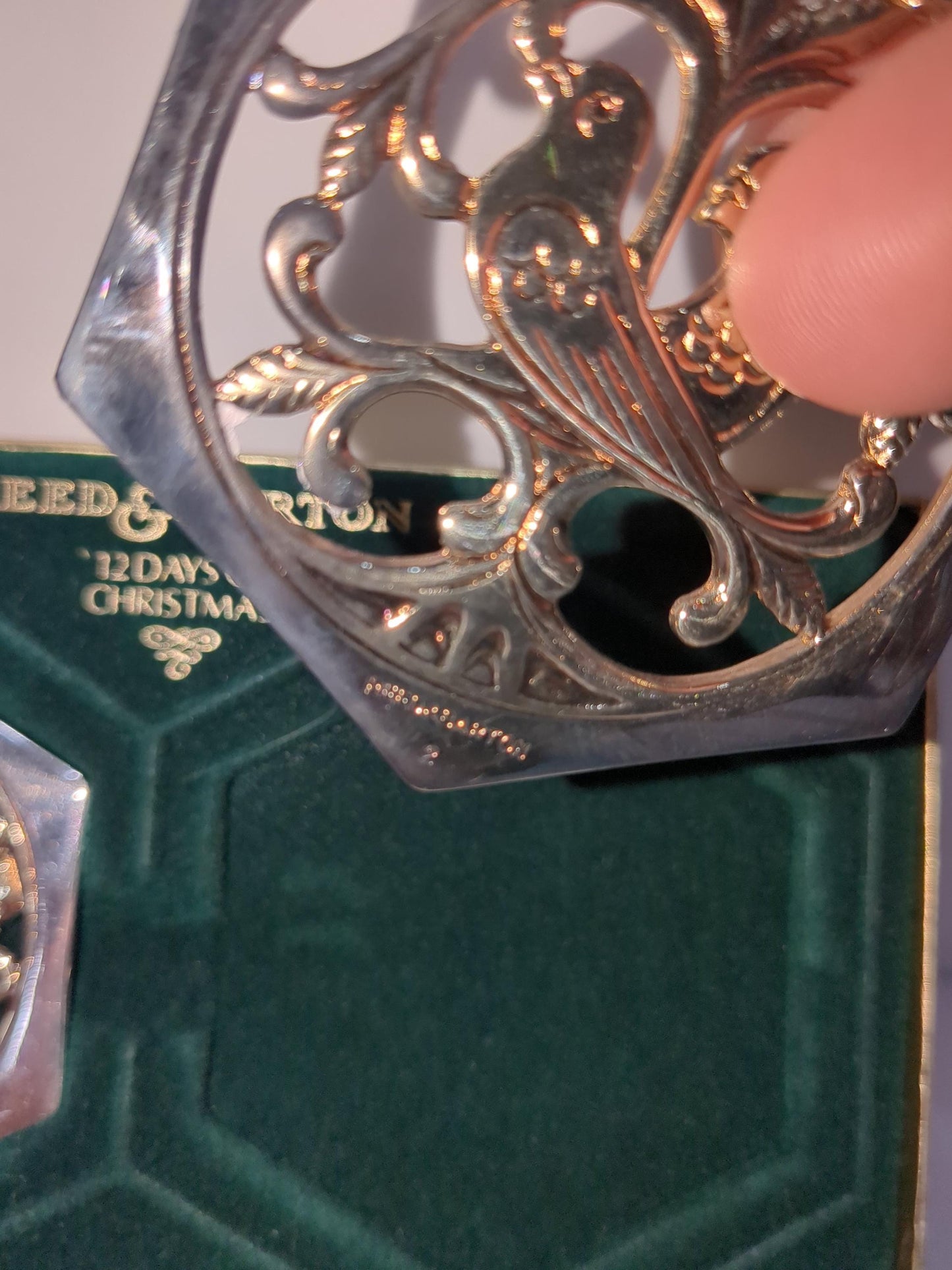 Reed & Barton The 12 Days of Christmas Ornament Collection Partridge in a Pear Tree and Two Turtle Doves