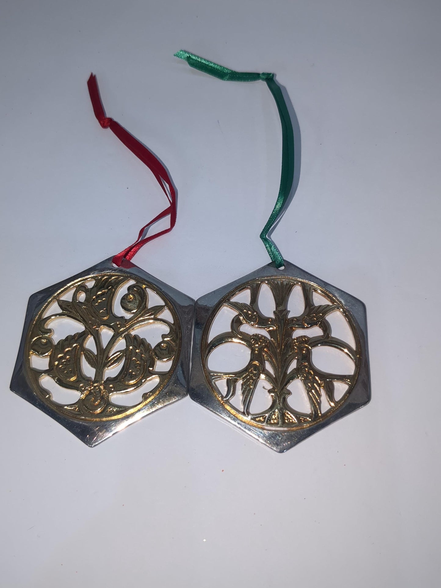 Reed & Barton The 12 Days of Christmas Ornament Collection Three French Hens and Four Calling Birds