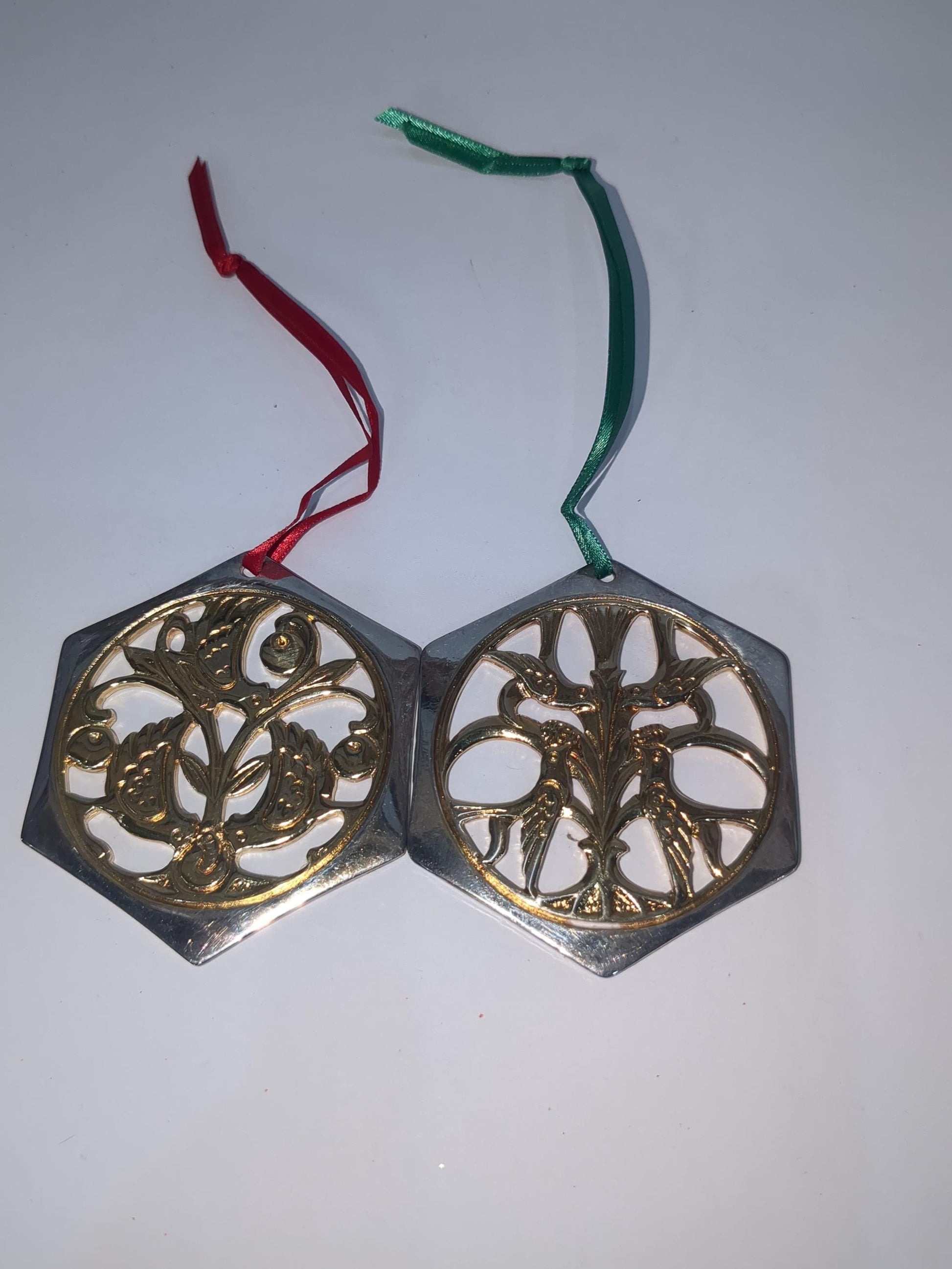 Reed & Barton The 12 Days of Christmas Ornament Collection Three French Hens and Four Calling Birds