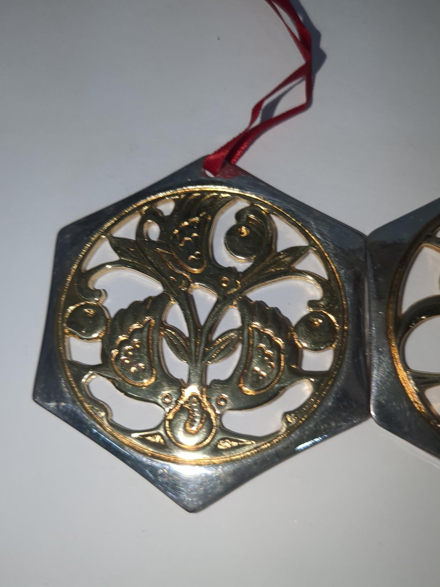Reed & Barton The 12 Days of Christmas Ornament Collection Three French Hens and Four Calling Birds