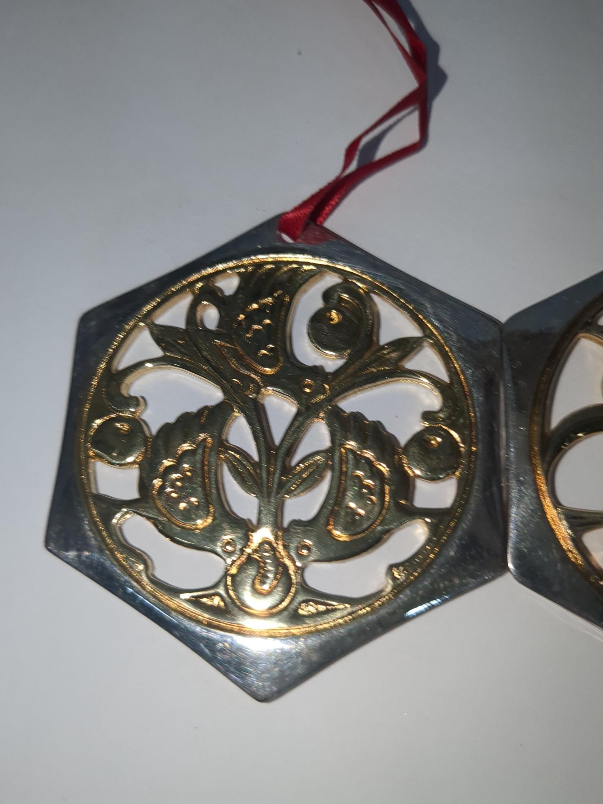 Reed & Barton The 12 Days of Christmas Ornament Collection Three French Hens and Four Calling Birds