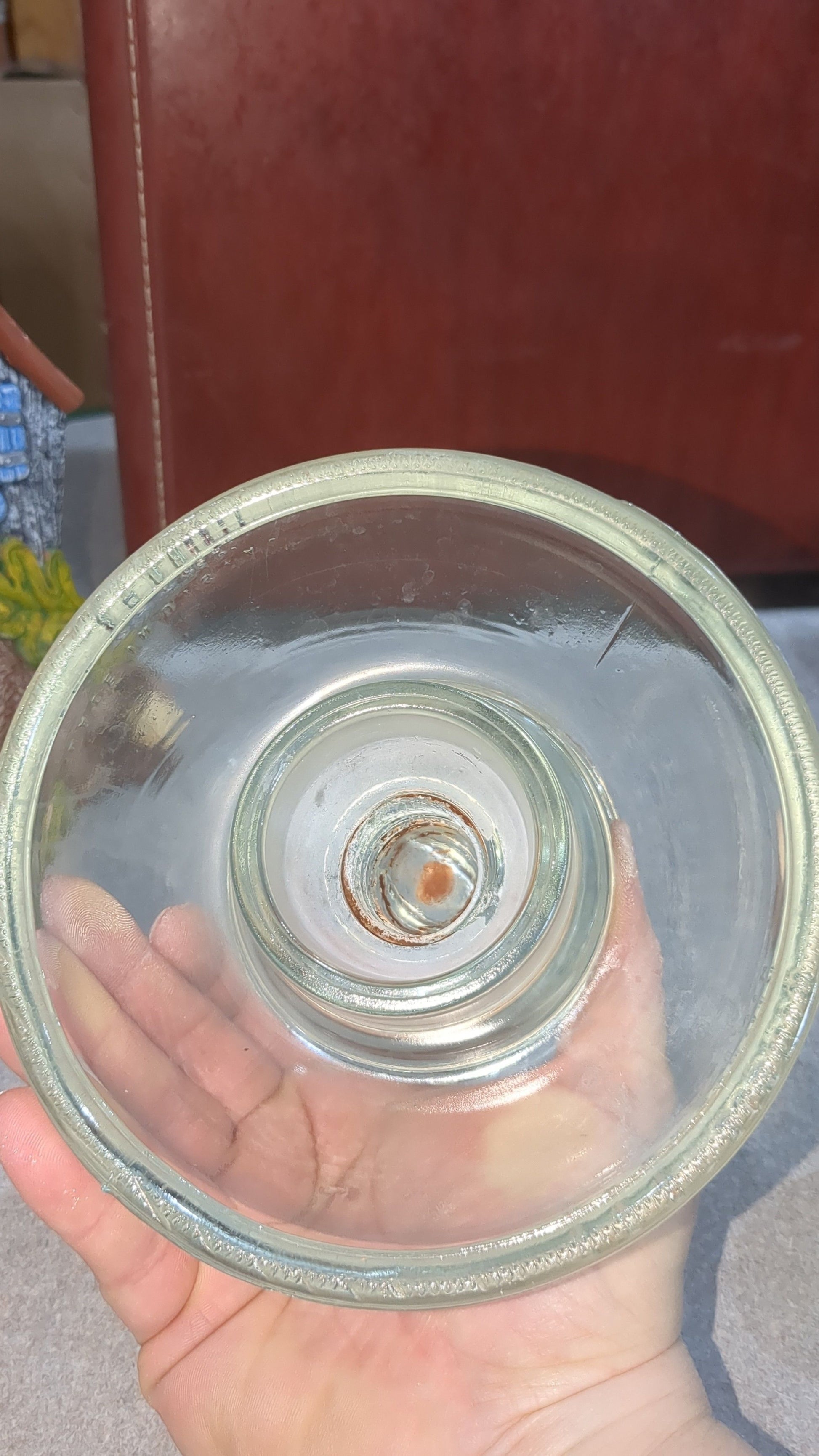 Vintage Kimble 830 clear tempered glass insulator 12-51 Made in USA.