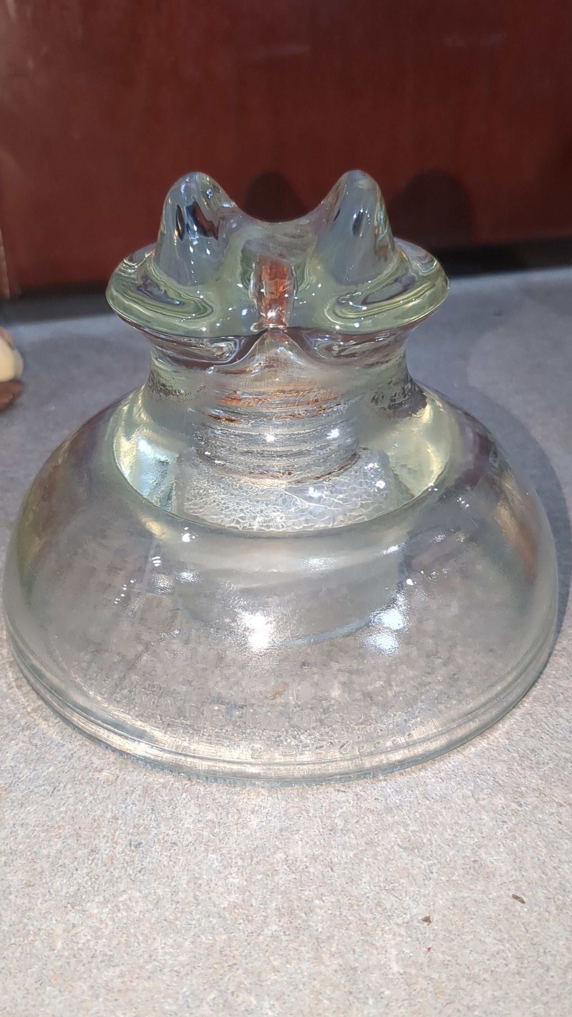 Vintage Kimble 830 clear tempered glass insulator 12-51 Made in USA.