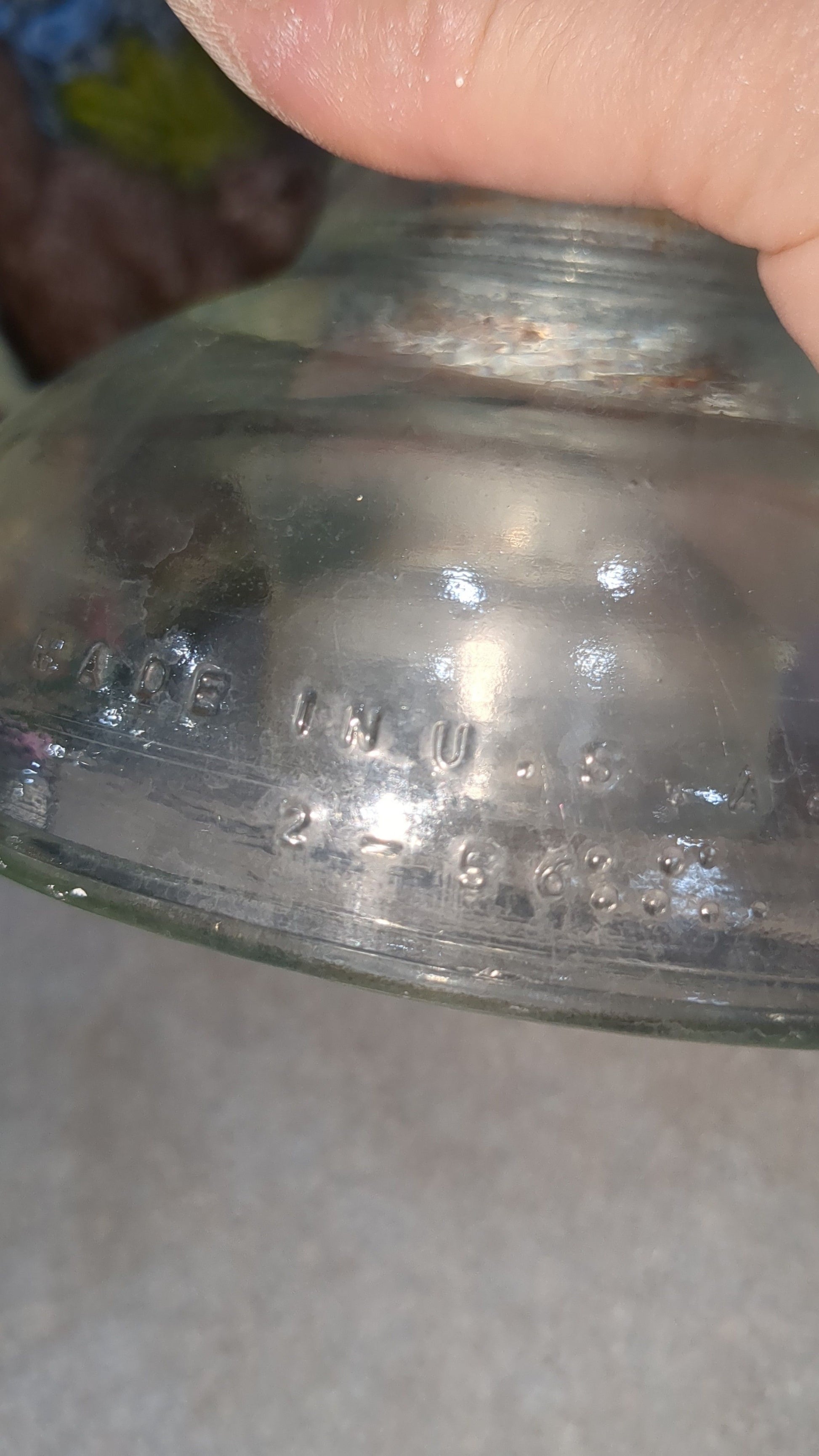 Vintage Kimble 830 clear tempered glass insulator 12-51 Made in USA.