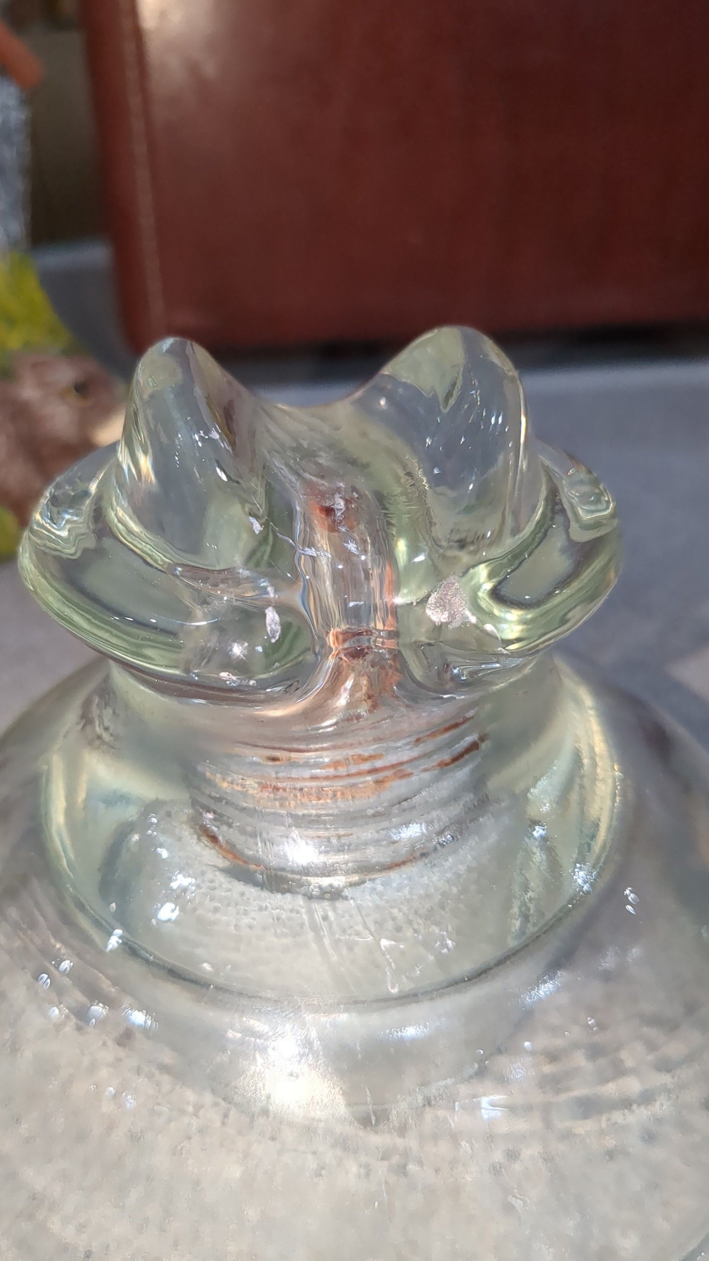 Vintage Kimble 830 clear tempered glass insulator 12-51 Made in USA.