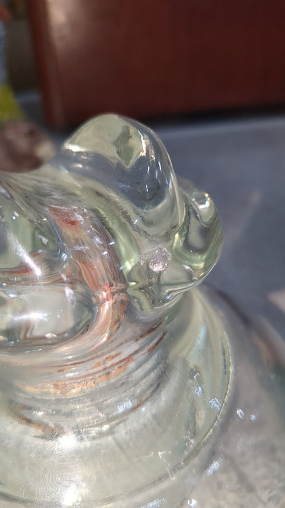 Vintage Kimble 830 clear tempered glass insulator 12-51 Made in USA.