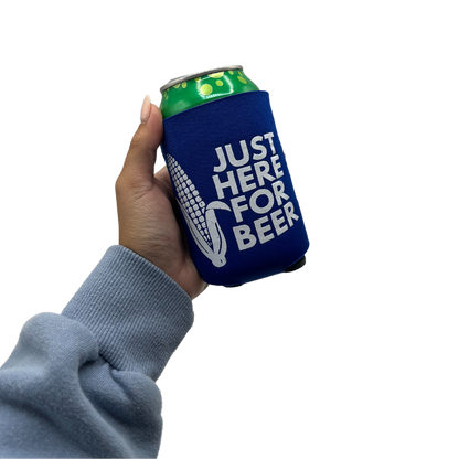 Just Here For Beer Printed Can Koozie | Blooms Designs