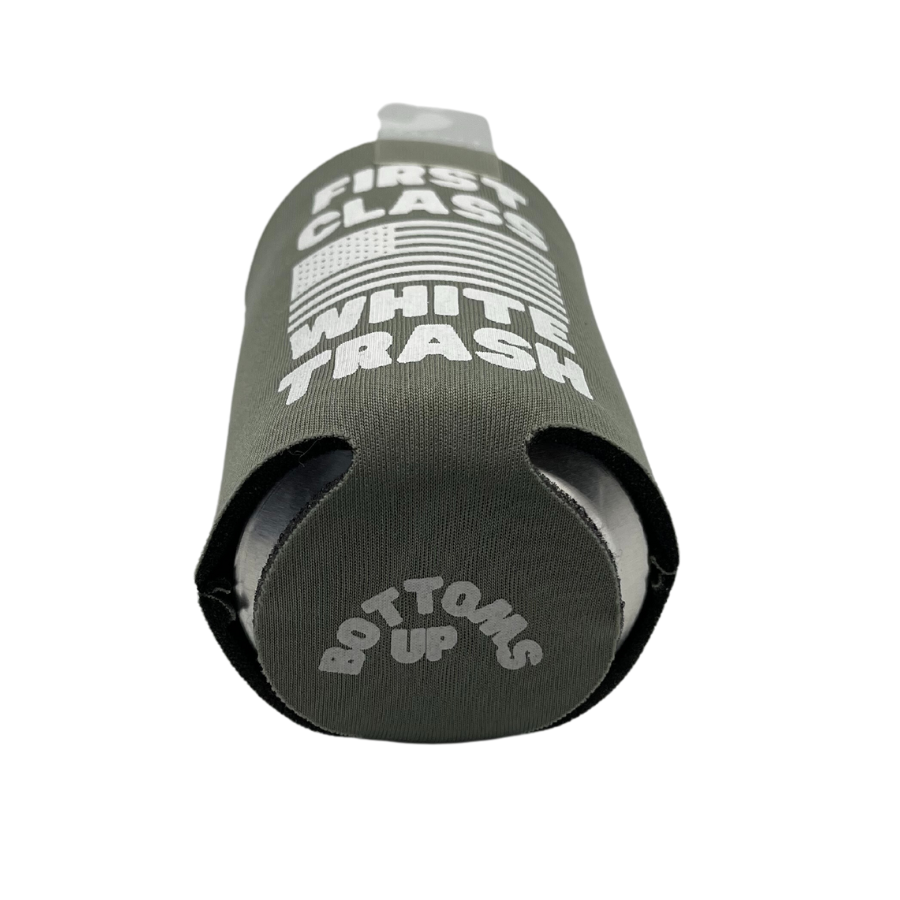 First Class White Trash Printed Can Koozie | Blooms Designs