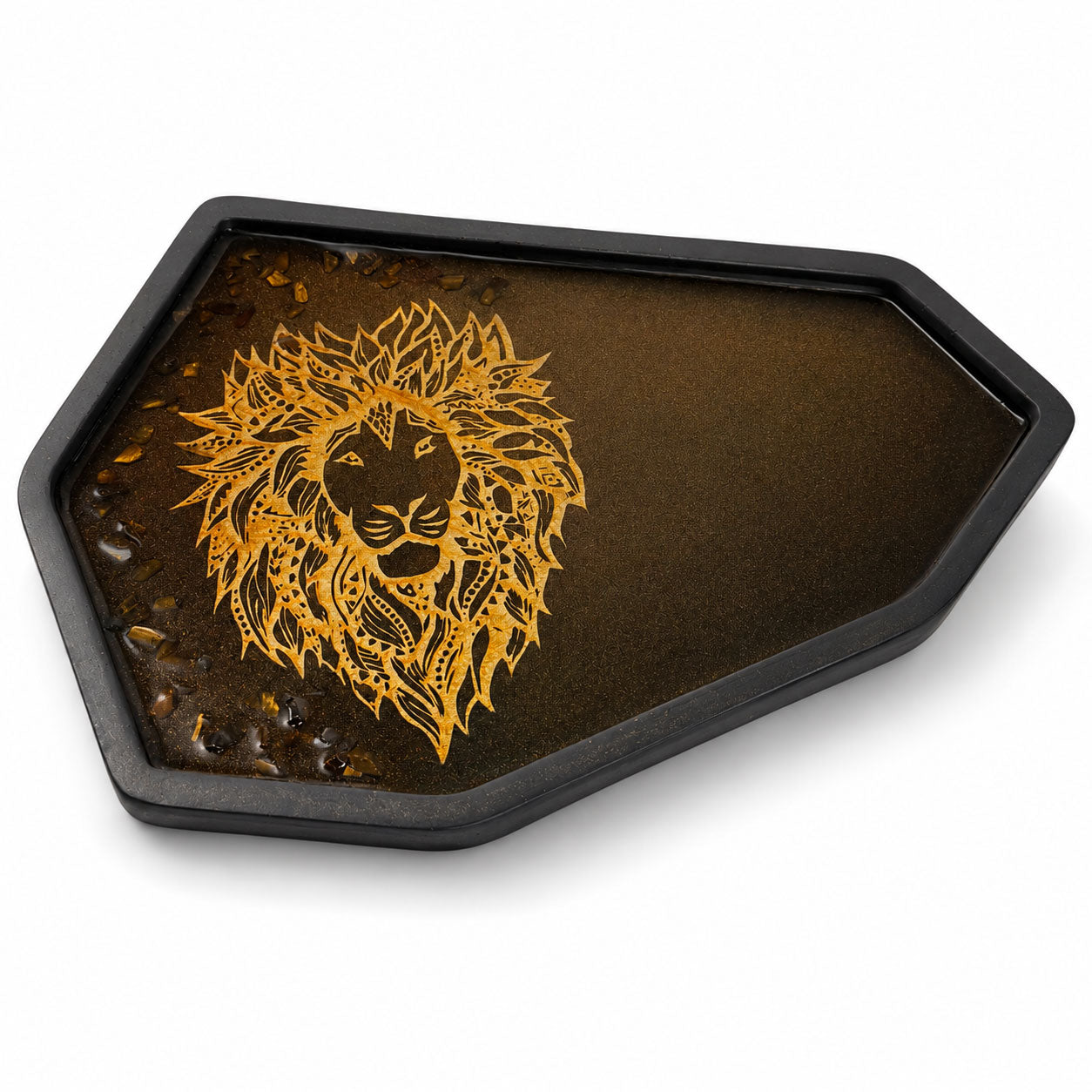 Concrete & Resin Decorative Lion Tray | 9" x 6.75" | Color Crete Creations