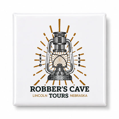 Robber's Cave Magnet | 2 x 2 | Multiple Designs | Robber's Cave White Lantern