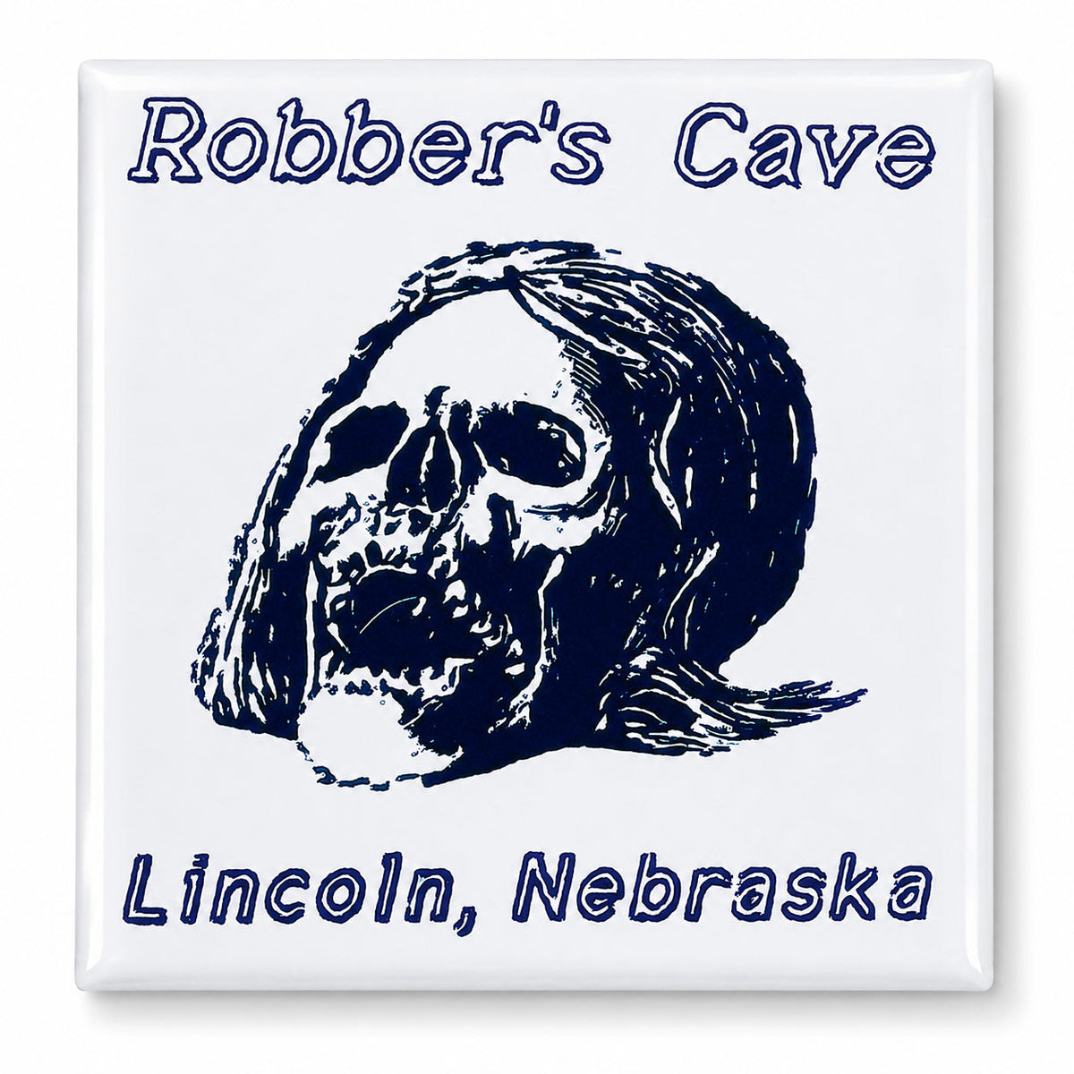 Robber's Cave Magnet | 2 x 2 | Multiple Designs | Robber's Cave White Skull