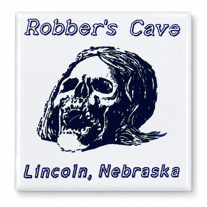 Robber's Cave Magnet | 2 x 2 | Multiple Designs | Robber's Cave White Skull