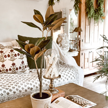 31 Inch Potted Faux Magnolia Tree