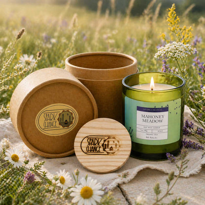 Mahoney Meadow Soy Wax Candle | 7 oz | Spark Change