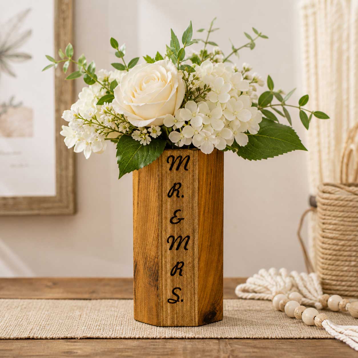 Wooden Flower Vase Holder | Multiple Designs | Raising Grain Wood Works