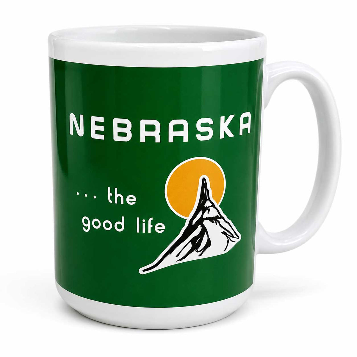 Nebraska The Good Life Mug | 15 oz | Chimney Rock | Nebraska State Historical Society