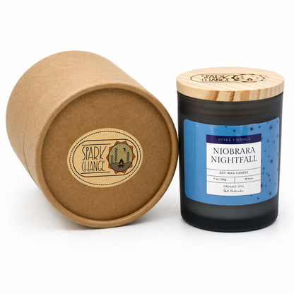 Niobrara Nightfall Soy Wax Candle | 7 oz | Spark Change