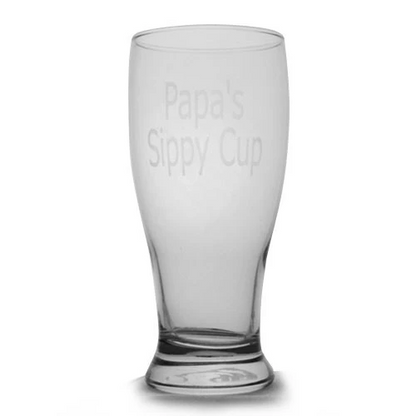 Etched Pilsner Glass | Customizable | RCK Creations & More