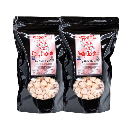 IN-STORE PICKUP ONLY | Peppermint White Chocolate Covered Kettle Corn | 5 oz | Pack of 2 | Non-GMO | Gold Dust Kettle Corn