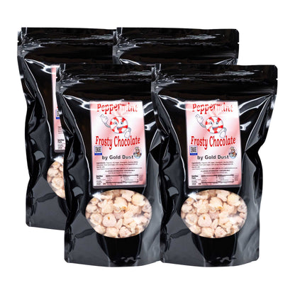 IN-STORE PICKUP ONLY | Peppermint White Chocolate Covered Kettle Corn | Pack of 4 | 5 oz | Non-GMO | Shipping Included | Gold Dust Kettle Corn