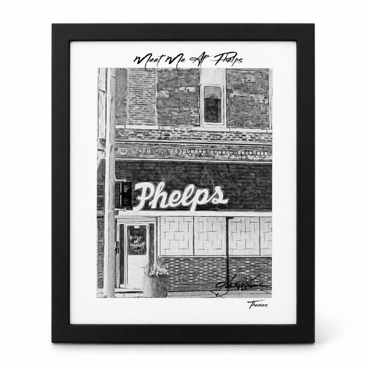 SALE Broken Glass | Meet Me At Phelps By Kent Theesen | 14" x 11" | Tee-Sun Productions